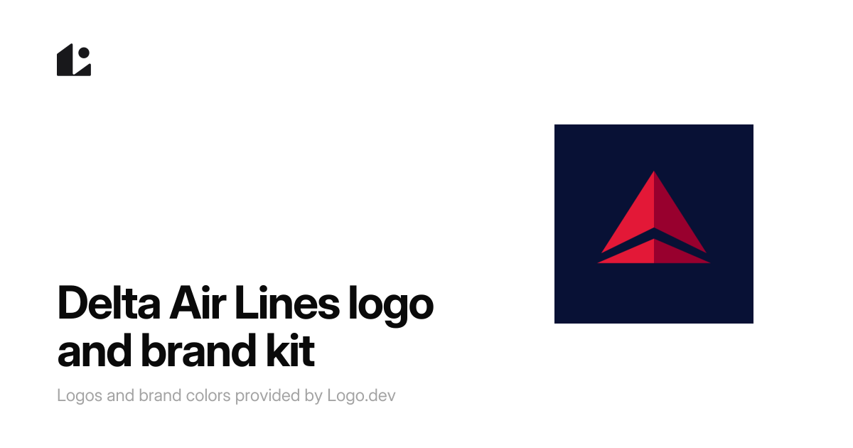 Delta Air Lines Logo & Brand Kit - Logo.dev