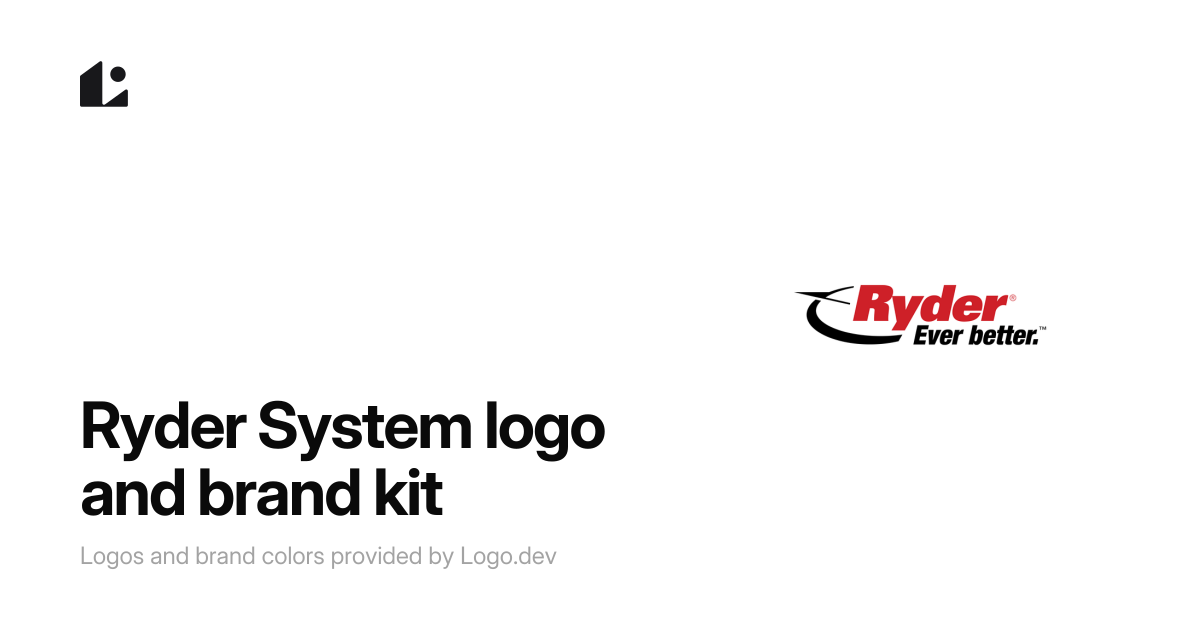 Ryder System Logo & Brand Kit - SVG, PNG, Vector - Logo.dev