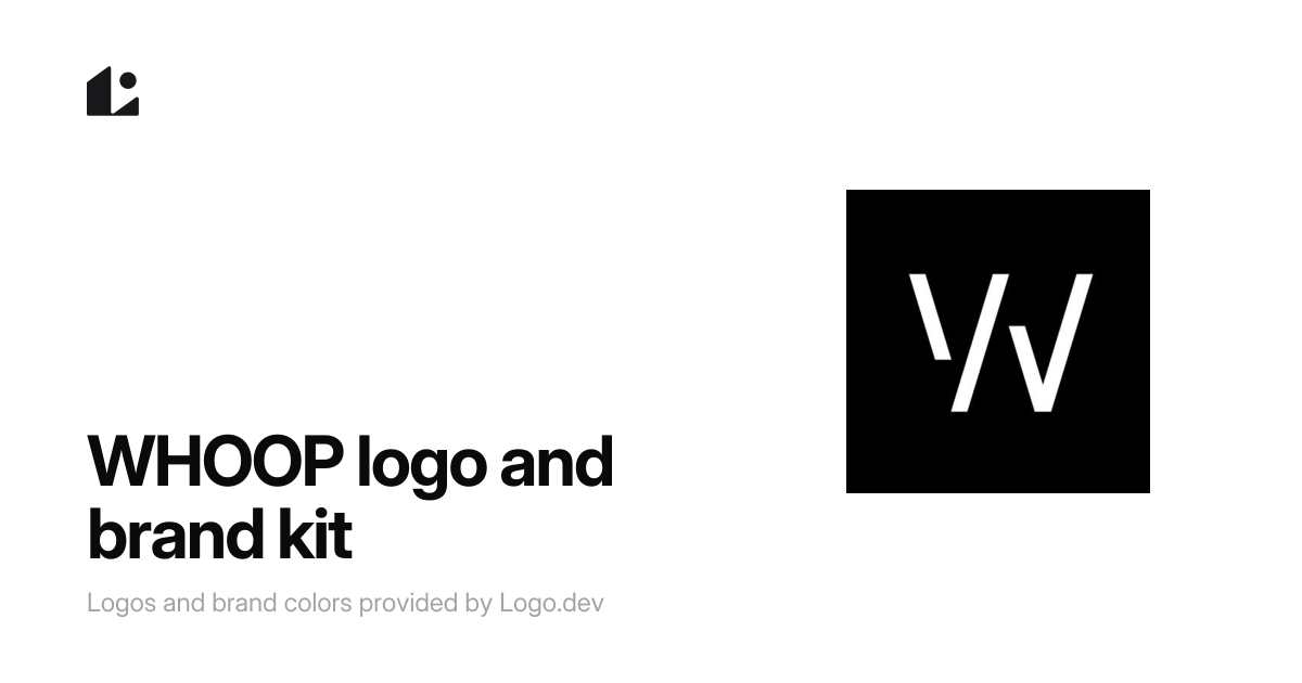 Whoop Logo & Brand Kit - SVG, PNG, Vector - Logo.dev