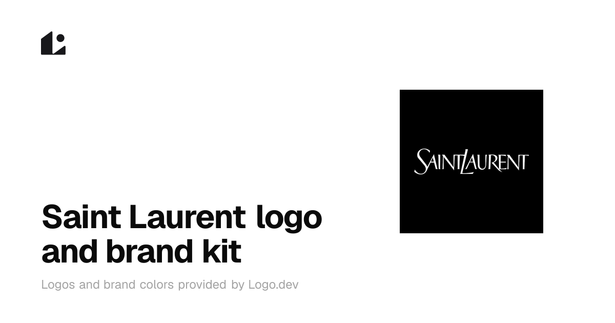 Saint Laurent Logo & Brand Kit - SVG, PNG, Vector - Logo.dev